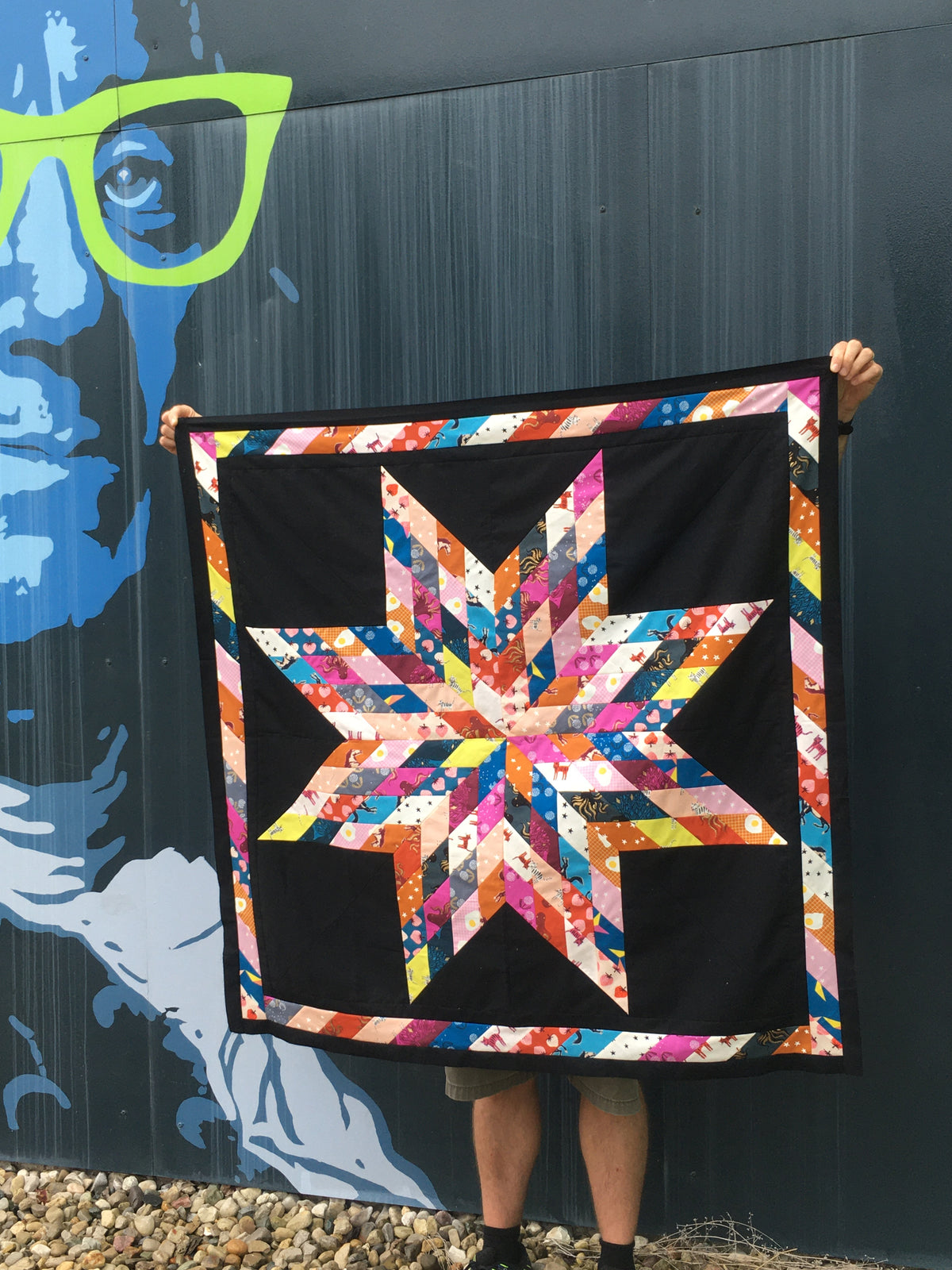 Patchwork Lone Star Quilt Pattern - PDF quilt made by Alaina