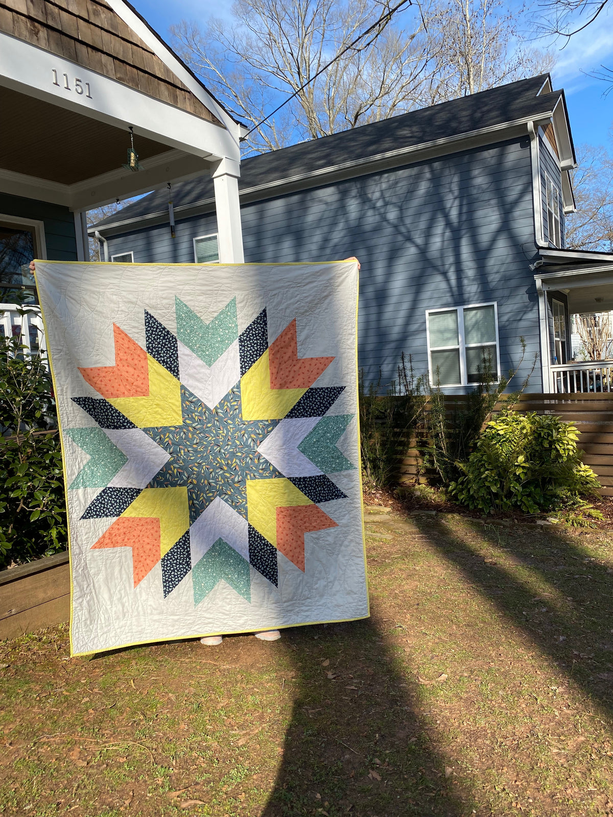 Homestead Star Quilt Pattern - PDF quilt made by Leslie