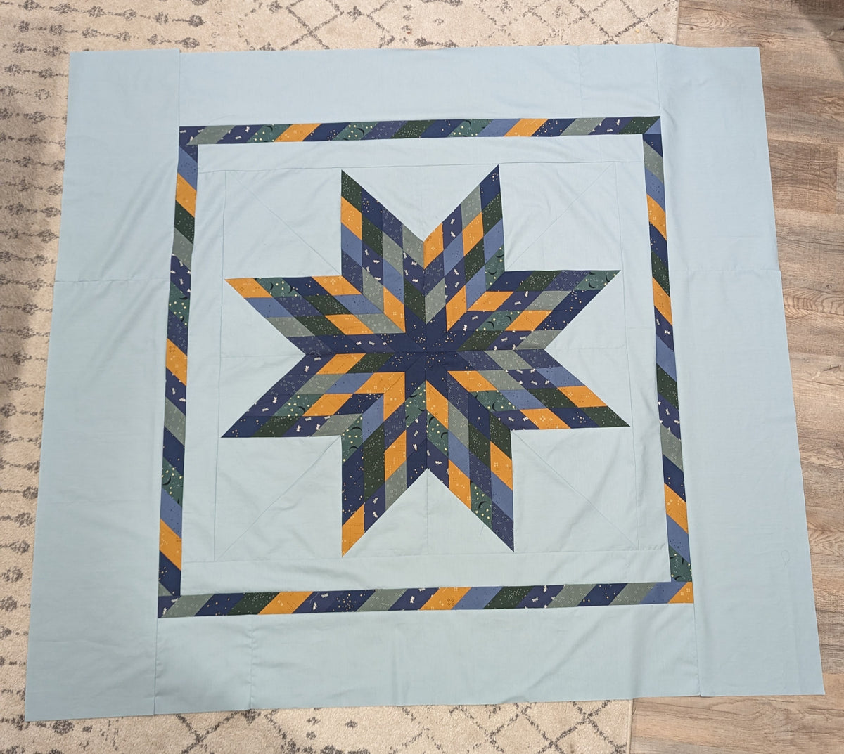 Patchwork Lone Star Quilt Pattern - PDF quilt made by Elizabeth