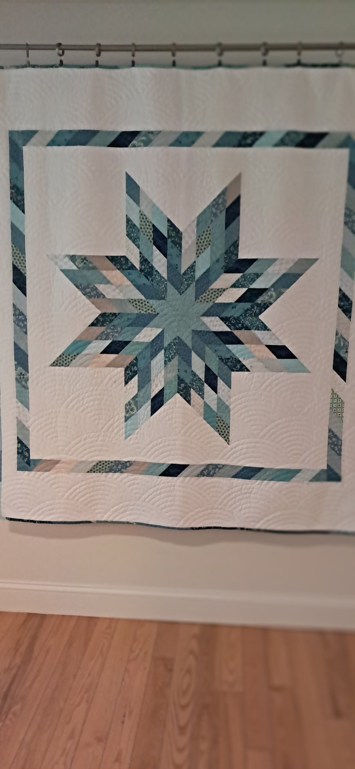 Patchwork Lone Star Quilt Pattern - PDF quilt made by Joann