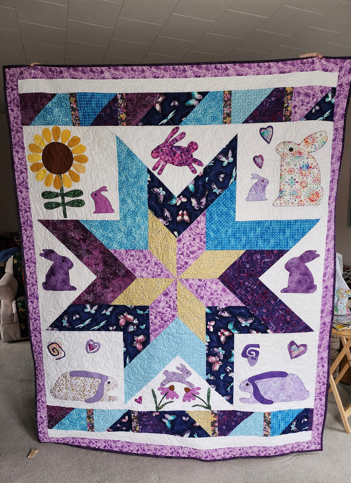Trailing Star Quilt Pattern - PDF quilt made by Jenedel