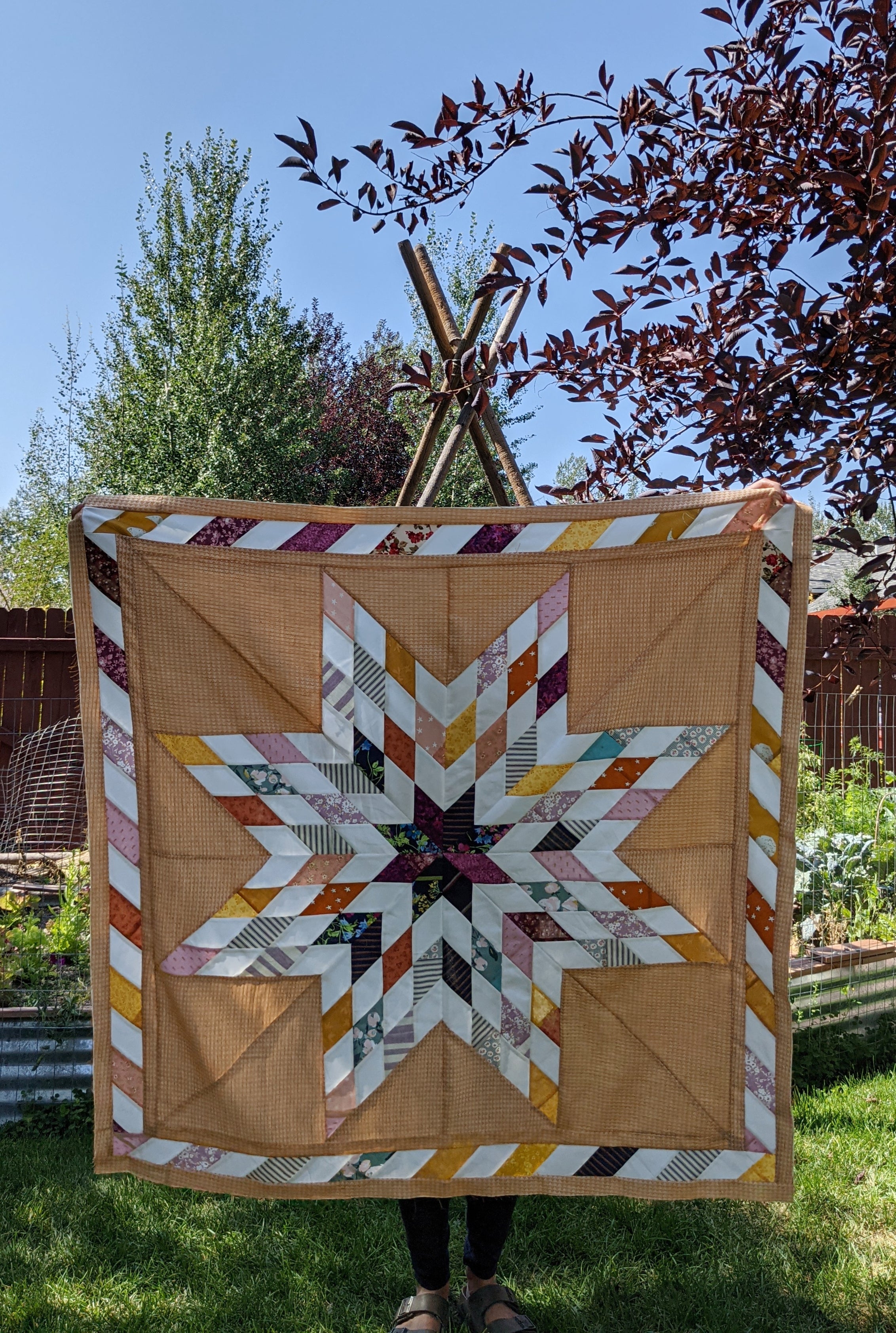 Patchwork Lone Star Quilt Pattern - PDF