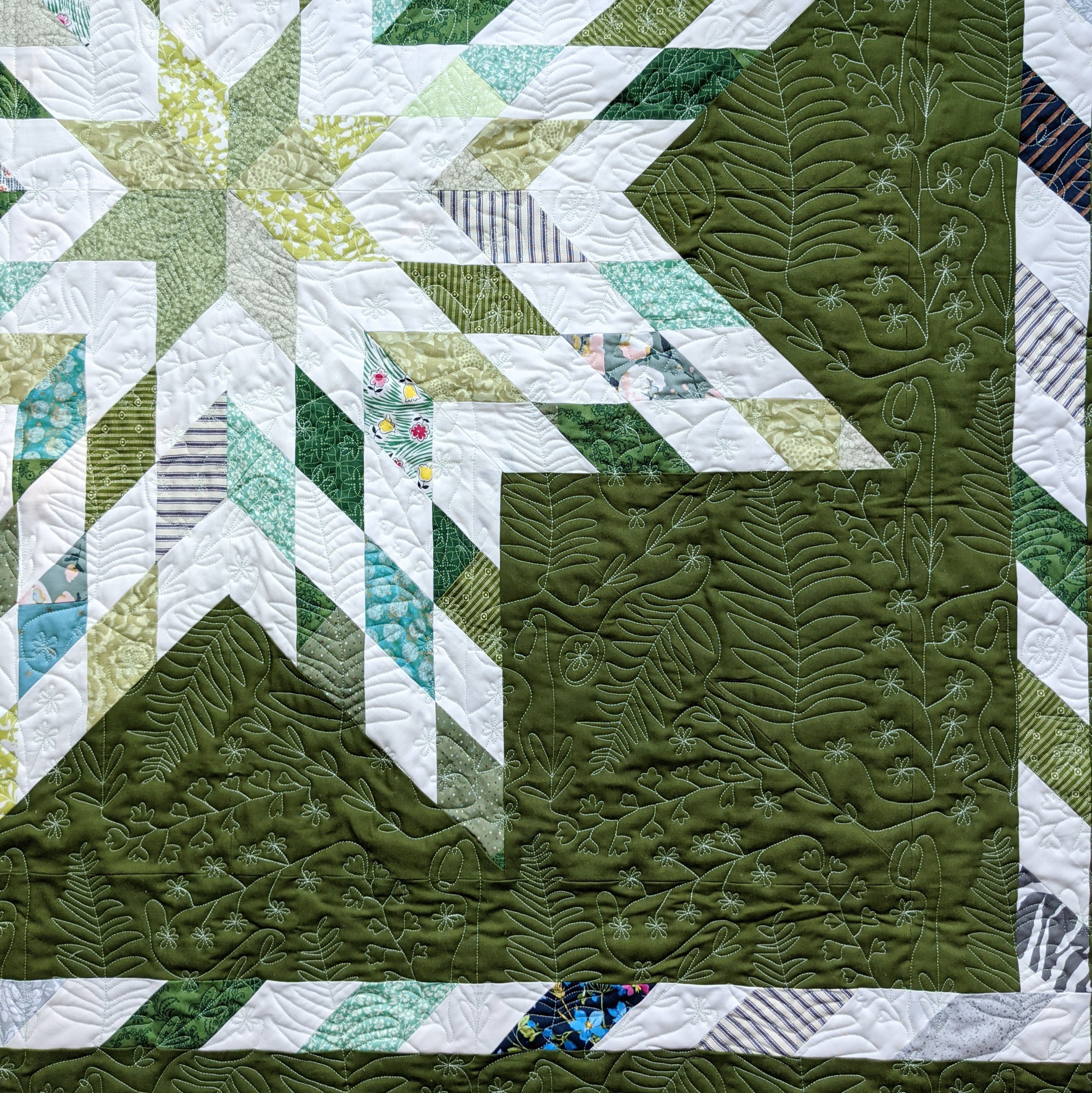 Patchwork Lone Star Quilt Pattern - PDF