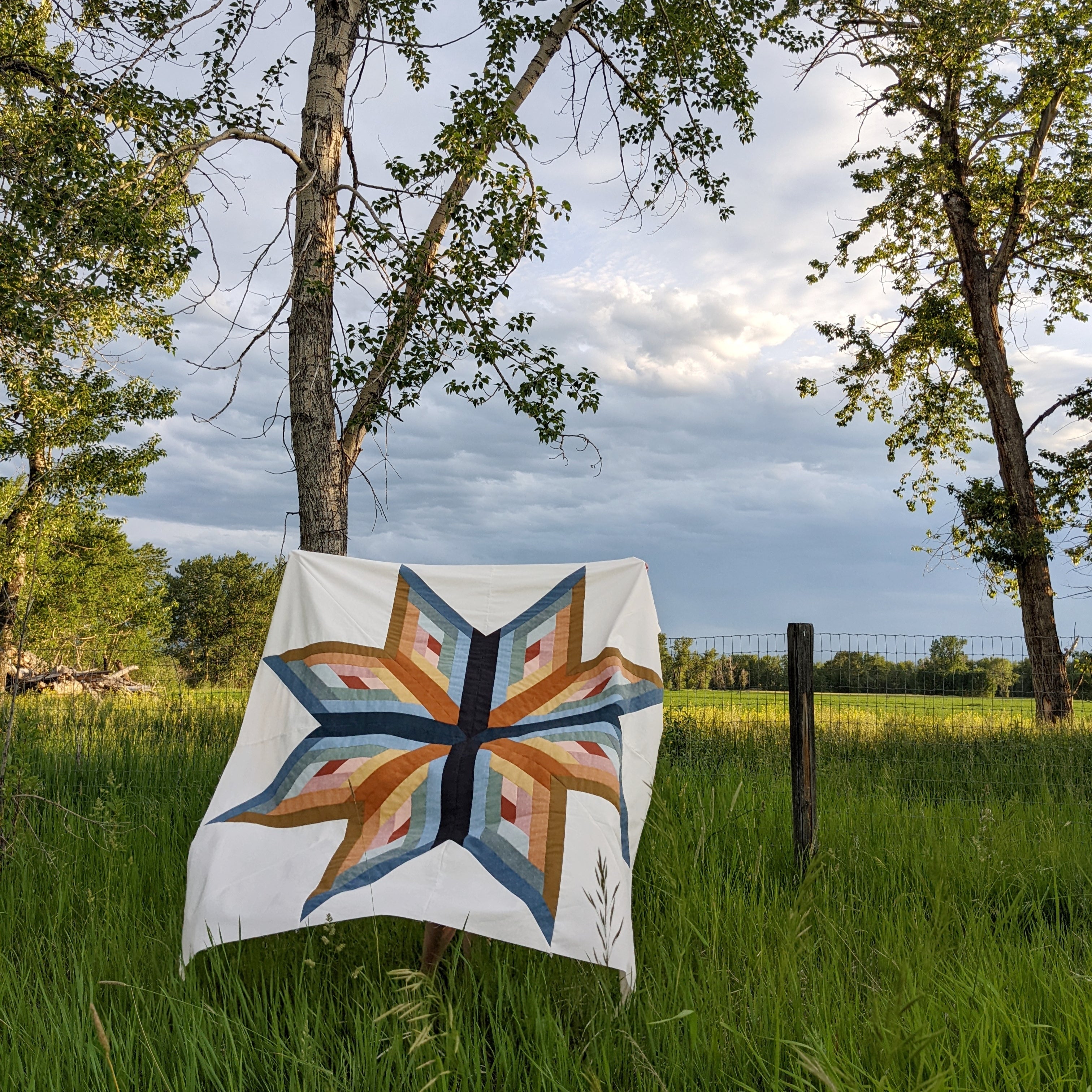 Cabin Star Quilt Pattern - PRINTED