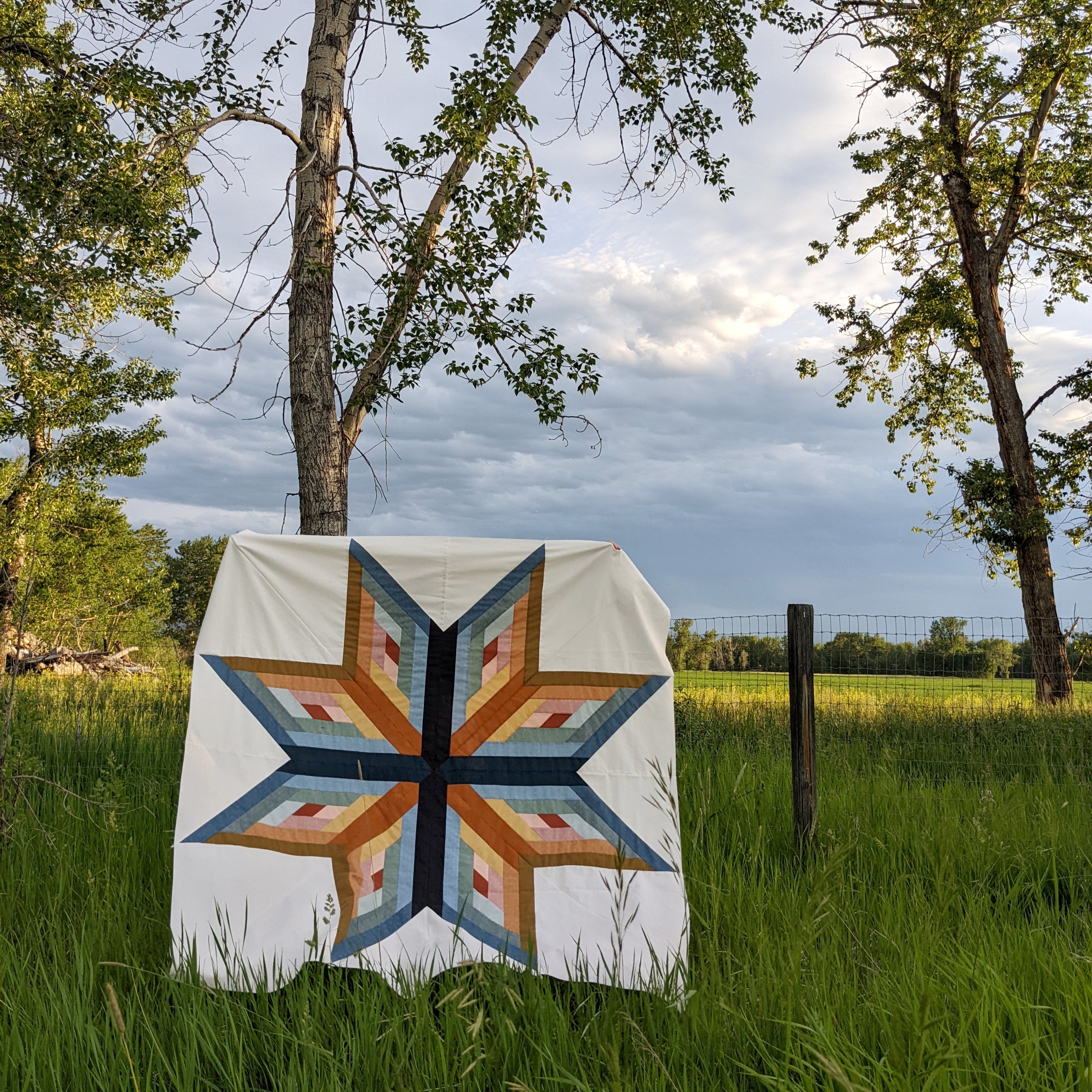 Cabin Star Quilt Pattern - PRINTED