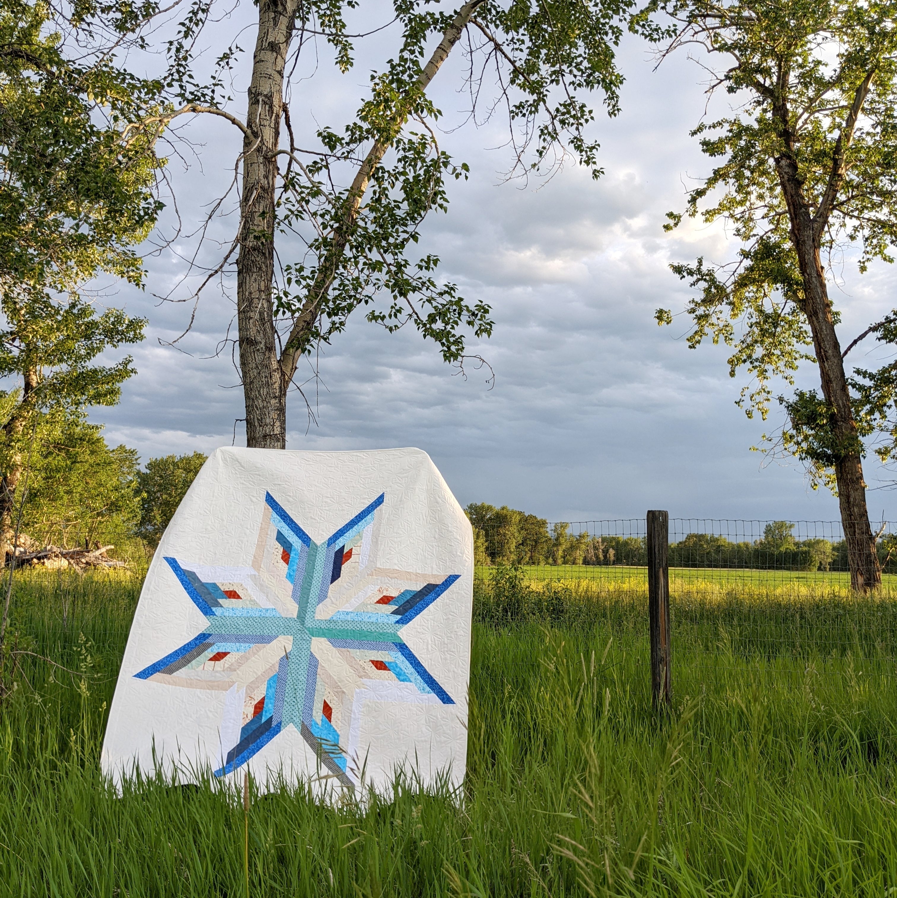 Cabin Star Quilt Pattern - PRINTED