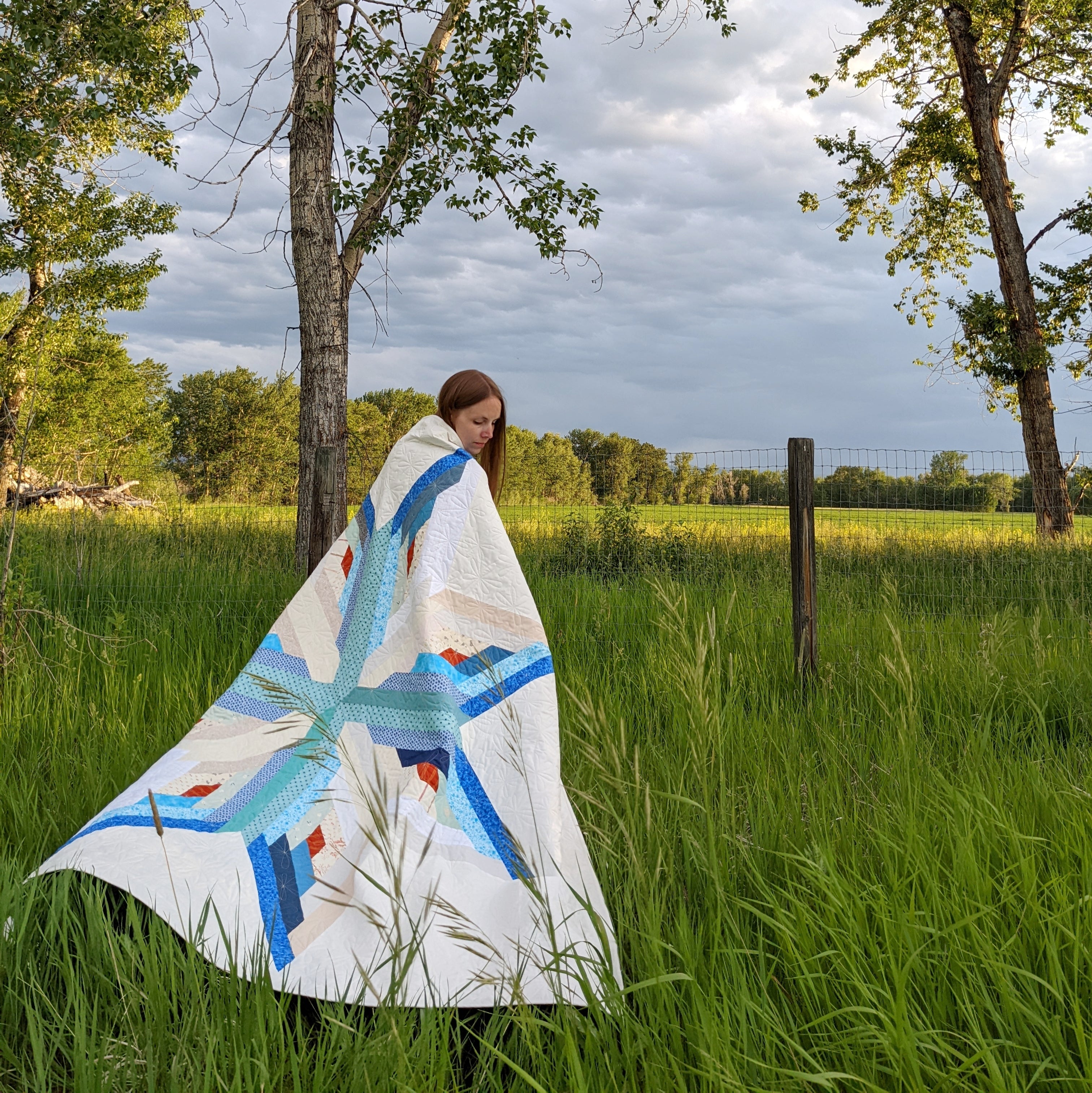 Cabin Star Quilt Pattern - PRINTED