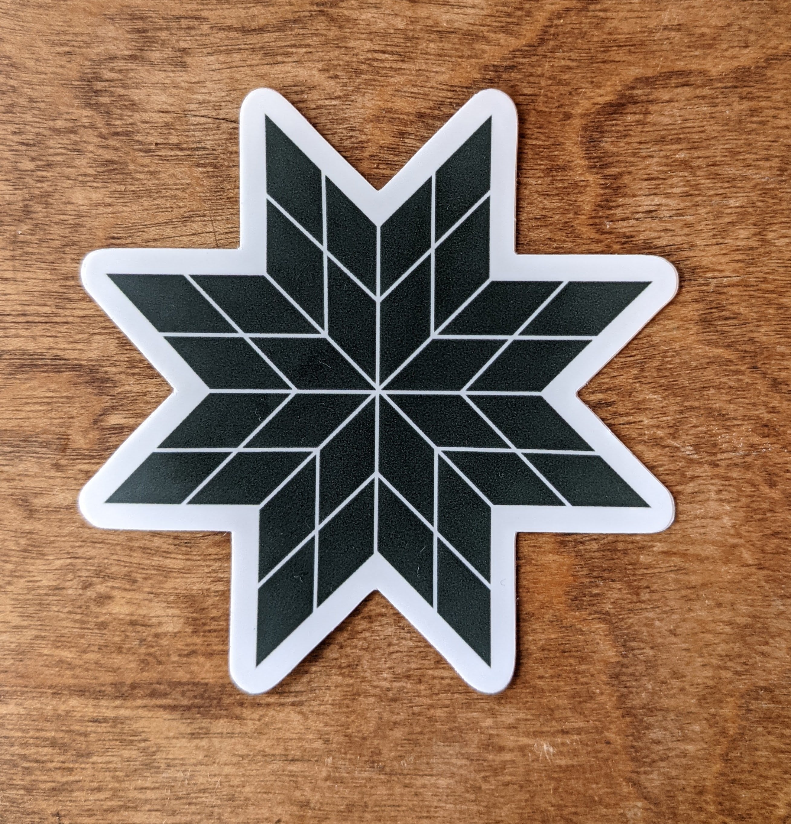 Lone Star Quilt Sticker - Pine