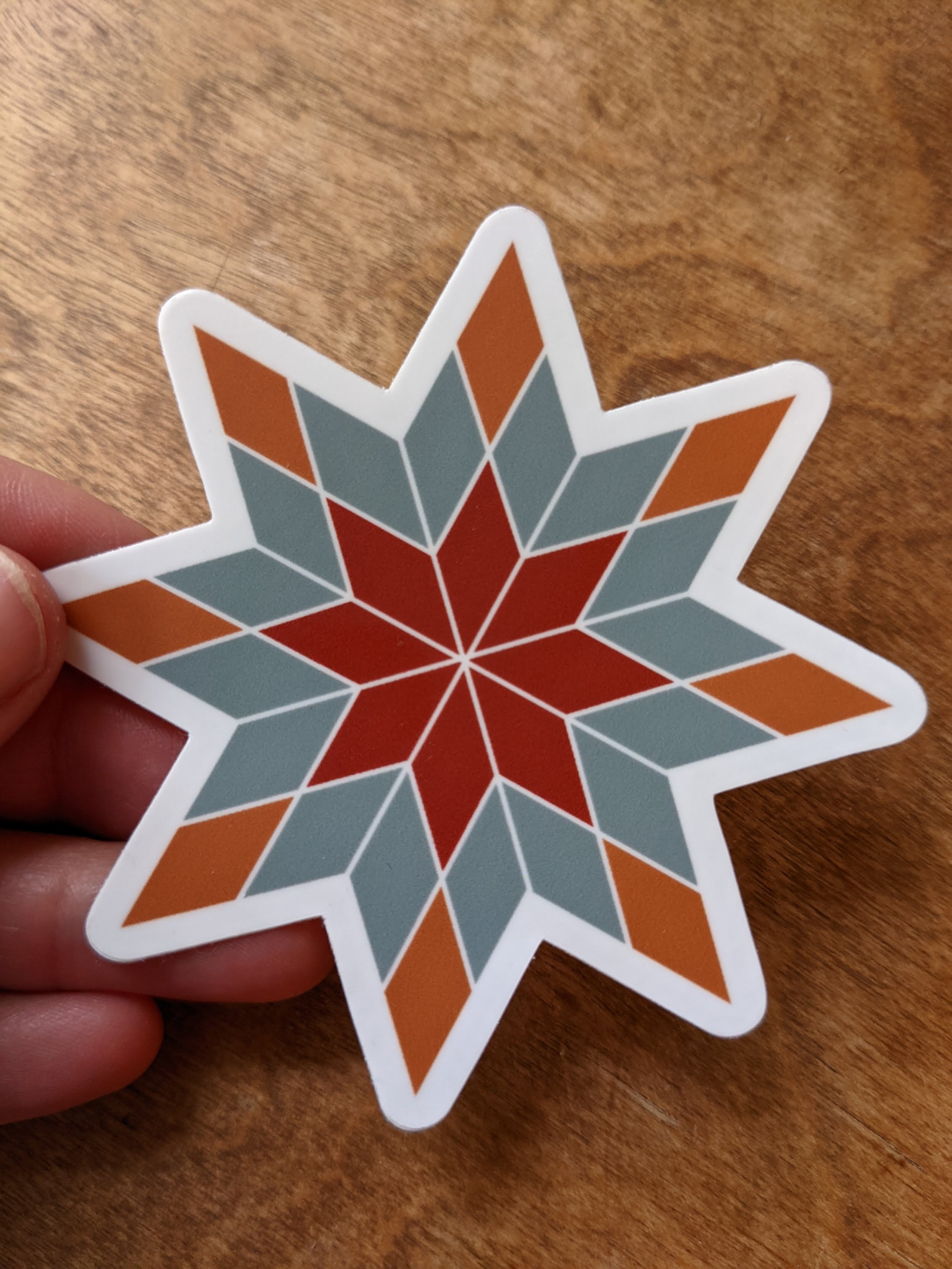 Lone Star Quilt Sticker - Multi Color