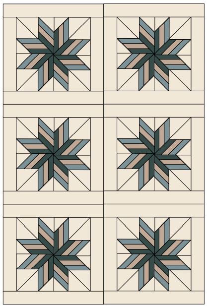 Commonwealth Star Quilt Pattern PDF: Star Week version