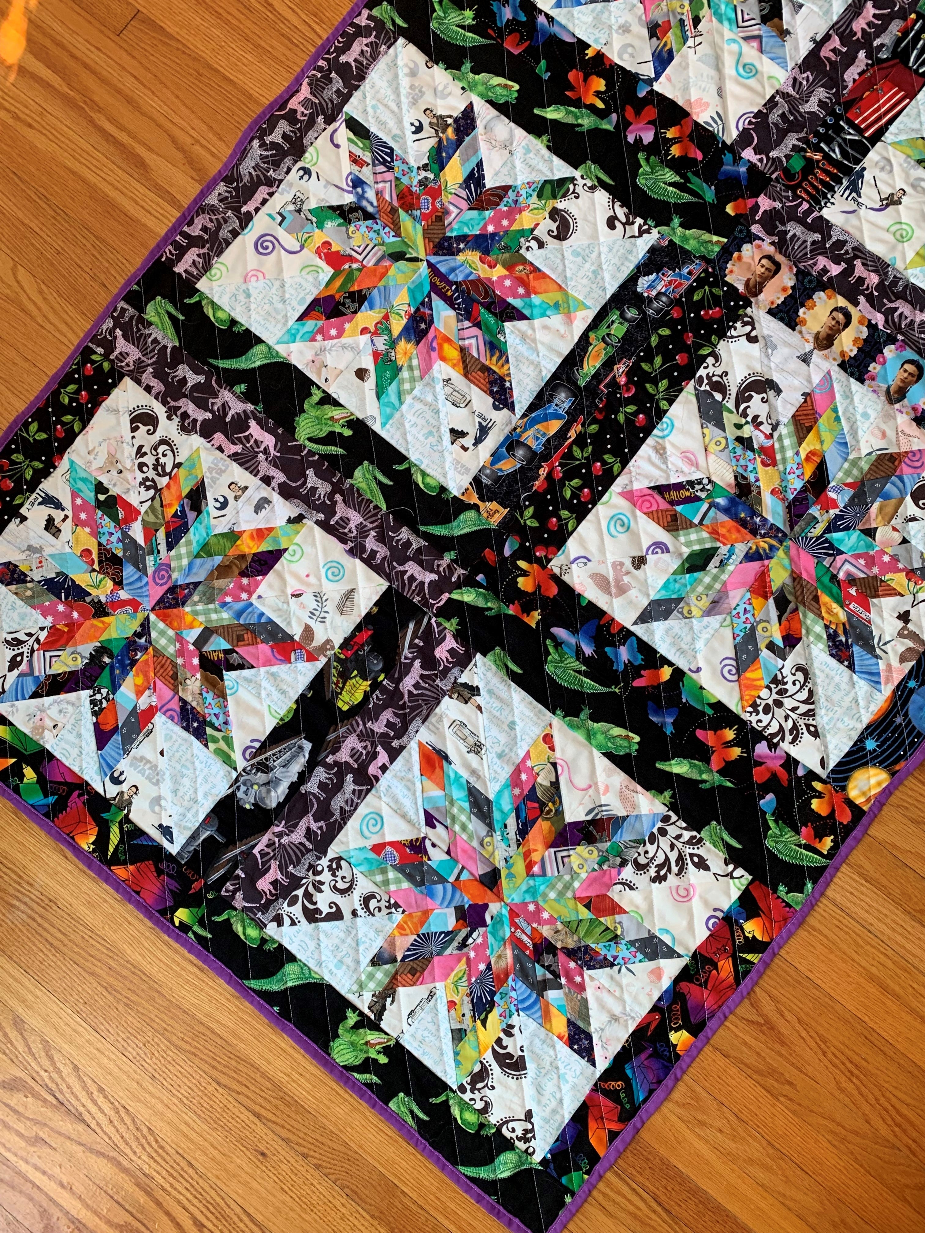 Patchwork Star Quilt Pattern PDF: Star Week version